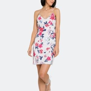 NWOT Pink Sequin Floral Bodycon Dress